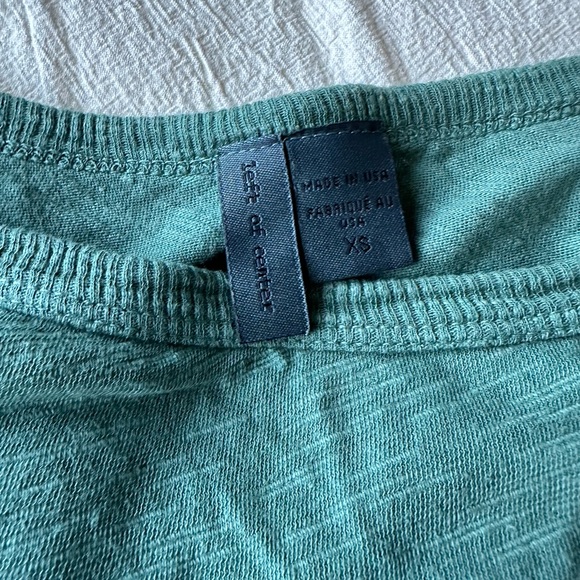 NWOT anthro long sleeve asymmetrical teal top - Picture 4 of 4